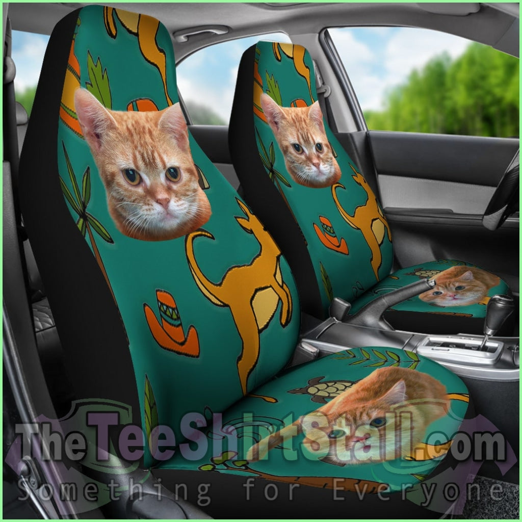 Yellow Cat Car Seat Cover