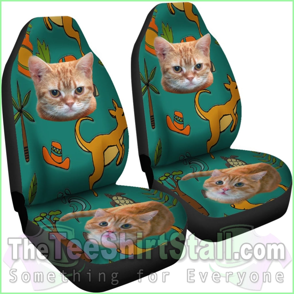 Yellow Cat Car Seat Cover