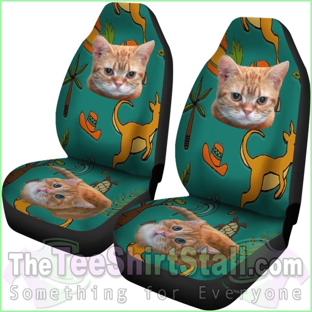 Yellow Cat Car Seat Cover