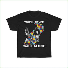 Load image into Gallery viewer, Ynwa Autism Tee L / Black T-Shirt
