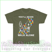 Load image into Gallery viewer, Ynwa Autism Tee S / Military Green T-Shirt
